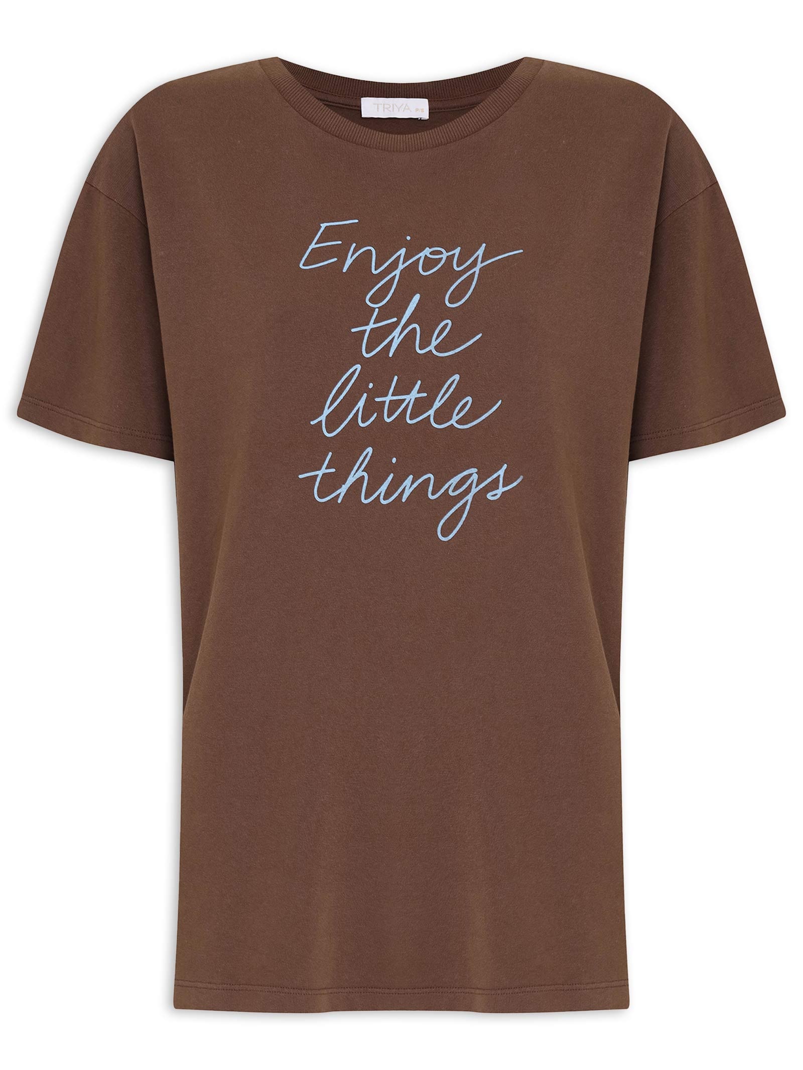 Camiseta Feminina Enjoy Marrom Triya
