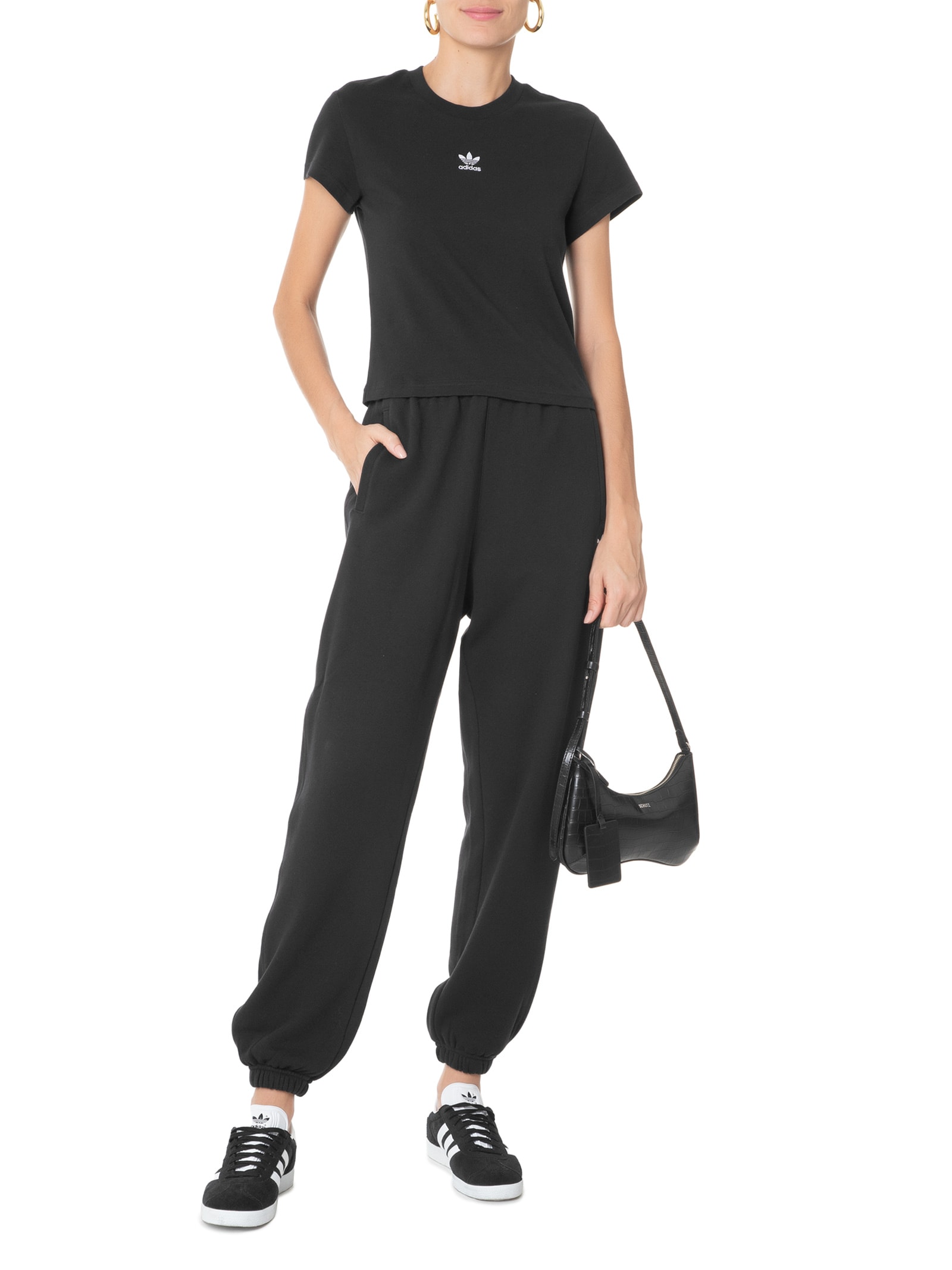 Camiseta Feminina Ess Slim Preto  Adidas Originals