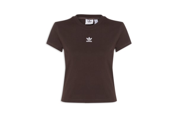 Camiseta Feminina Essencials Slim - Marrom