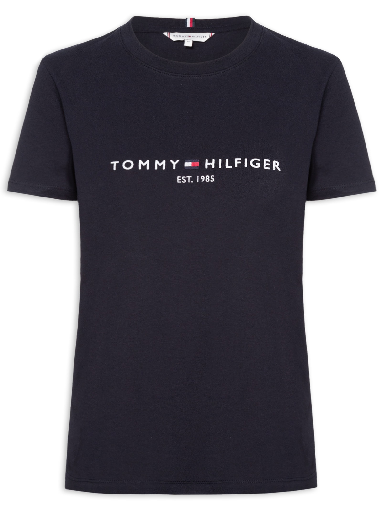 Camiseta Feminina Essential Nk Regular Tee Preto Tommy Hilfiger