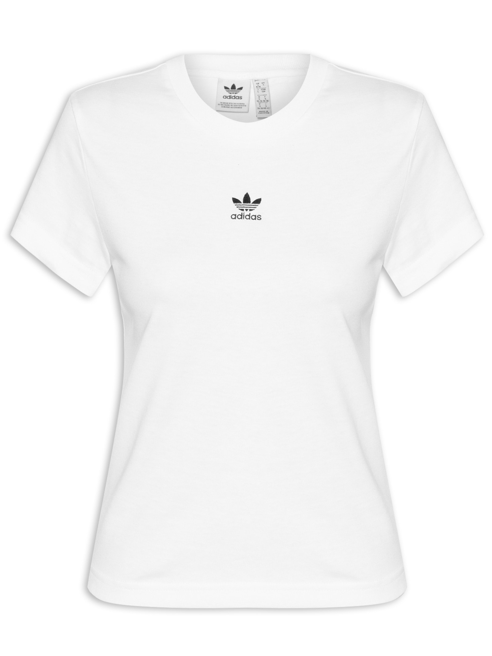 Camiseta Feminina Essential Slim Branco Adidas Originals