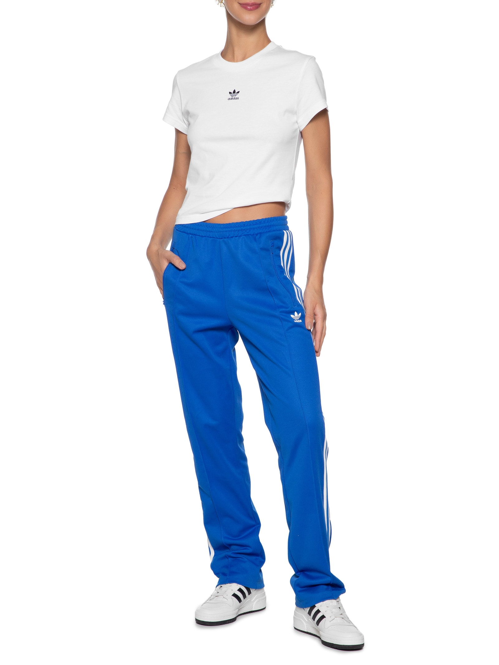 Camiseta Feminina Essential Slim Branco Adidas Originals