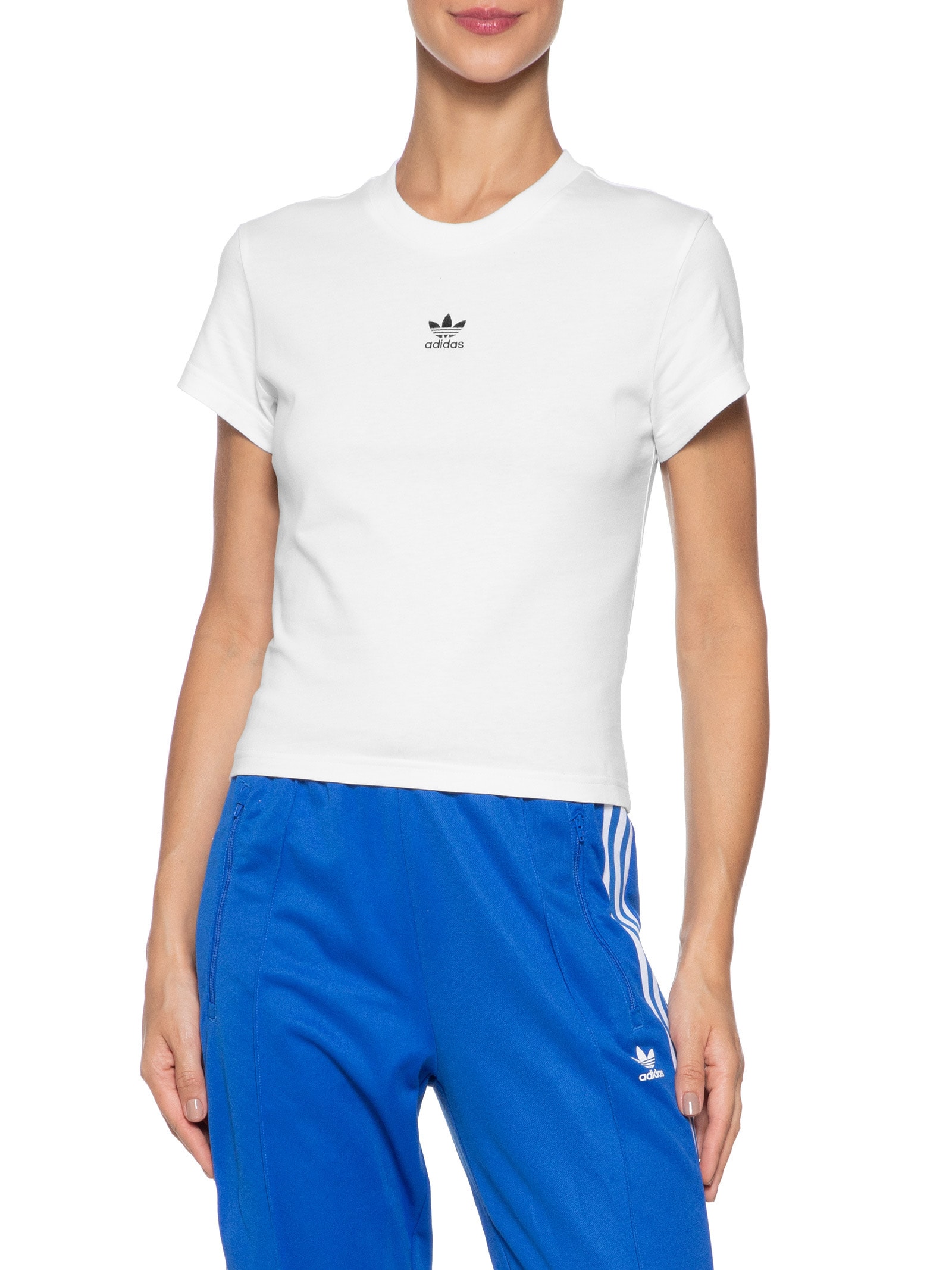 Camiseta Feminina Essential Slim Branco Adidas Originals