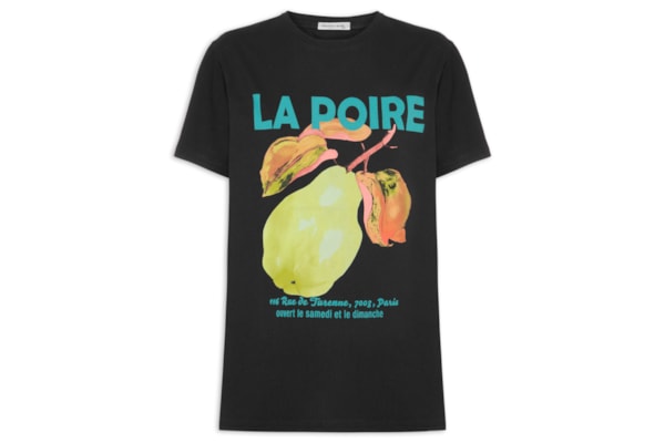 Camiseta Feminina Estampa La Poire - Preto