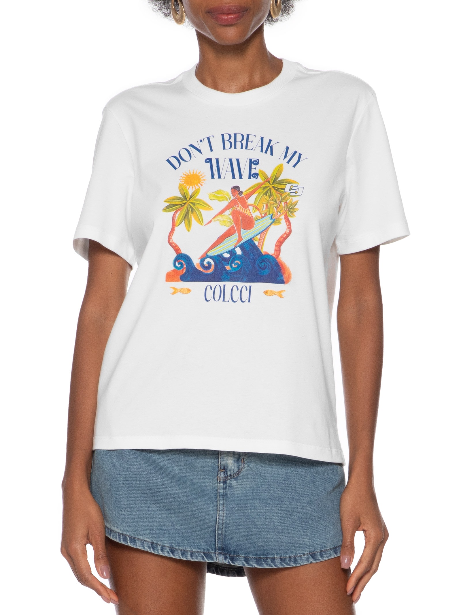 Camiseta Feminina Estampa Off White Colcci