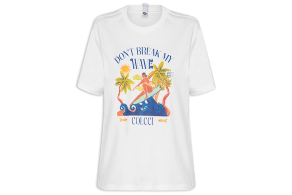 Camiseta Feminina Estampa - Off White