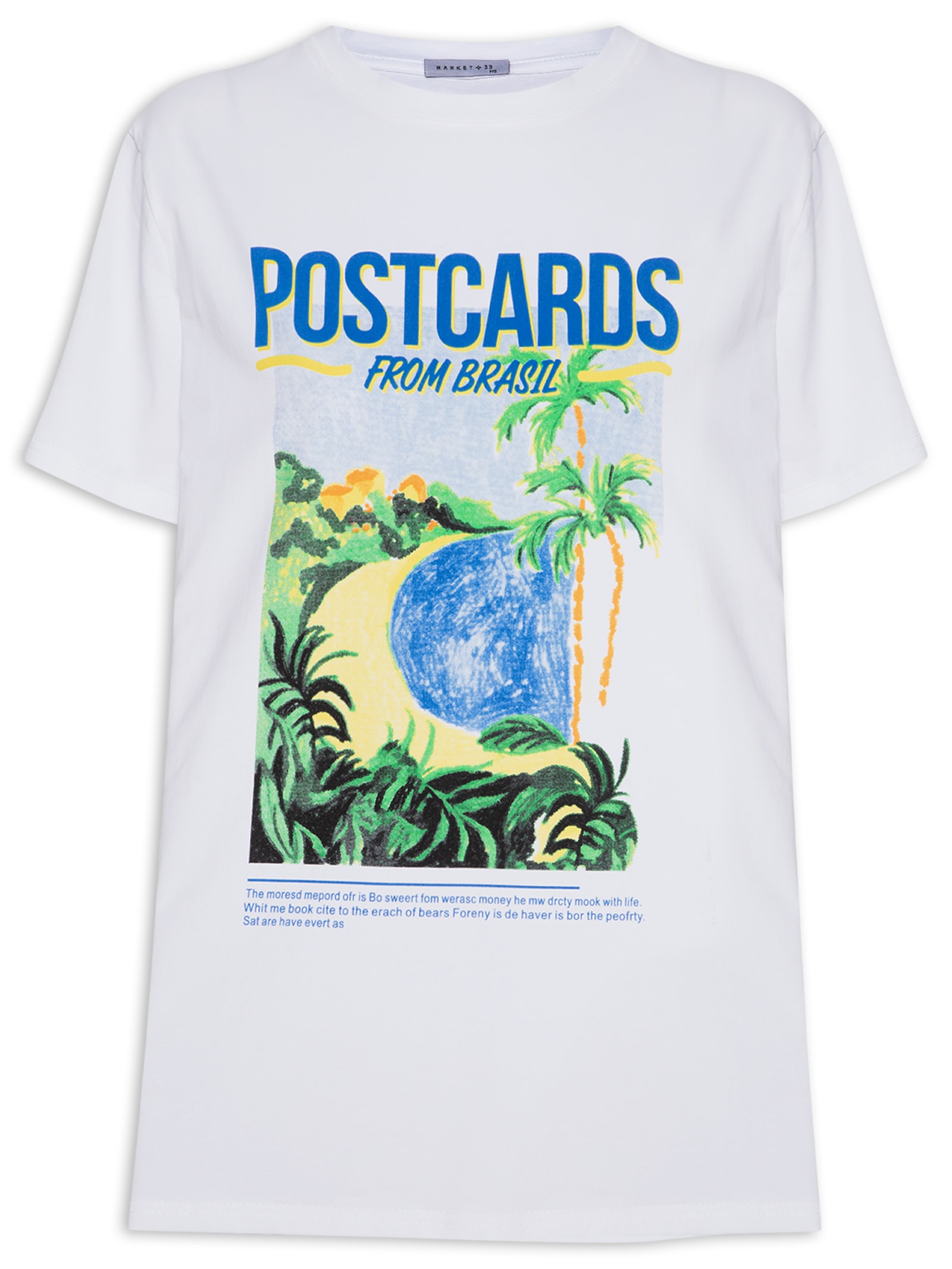 Camiseta Feminina Estampa Postcards From Brazil Off White Market 33
