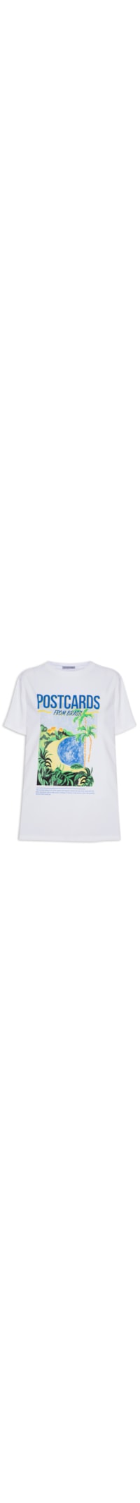 Camiseta Feminina Estampa Postcards From Brazil - Off White