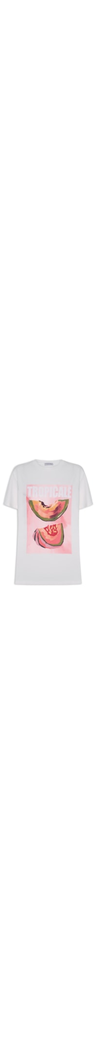 Camiseta Feminina Estampa Tropicale - Off White