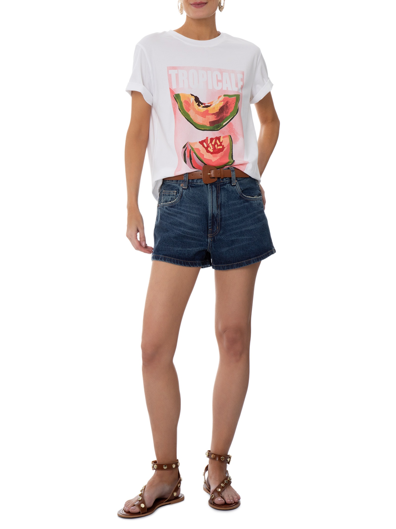 Camiseta Feminina Estampa Tropicale Off White Market 33