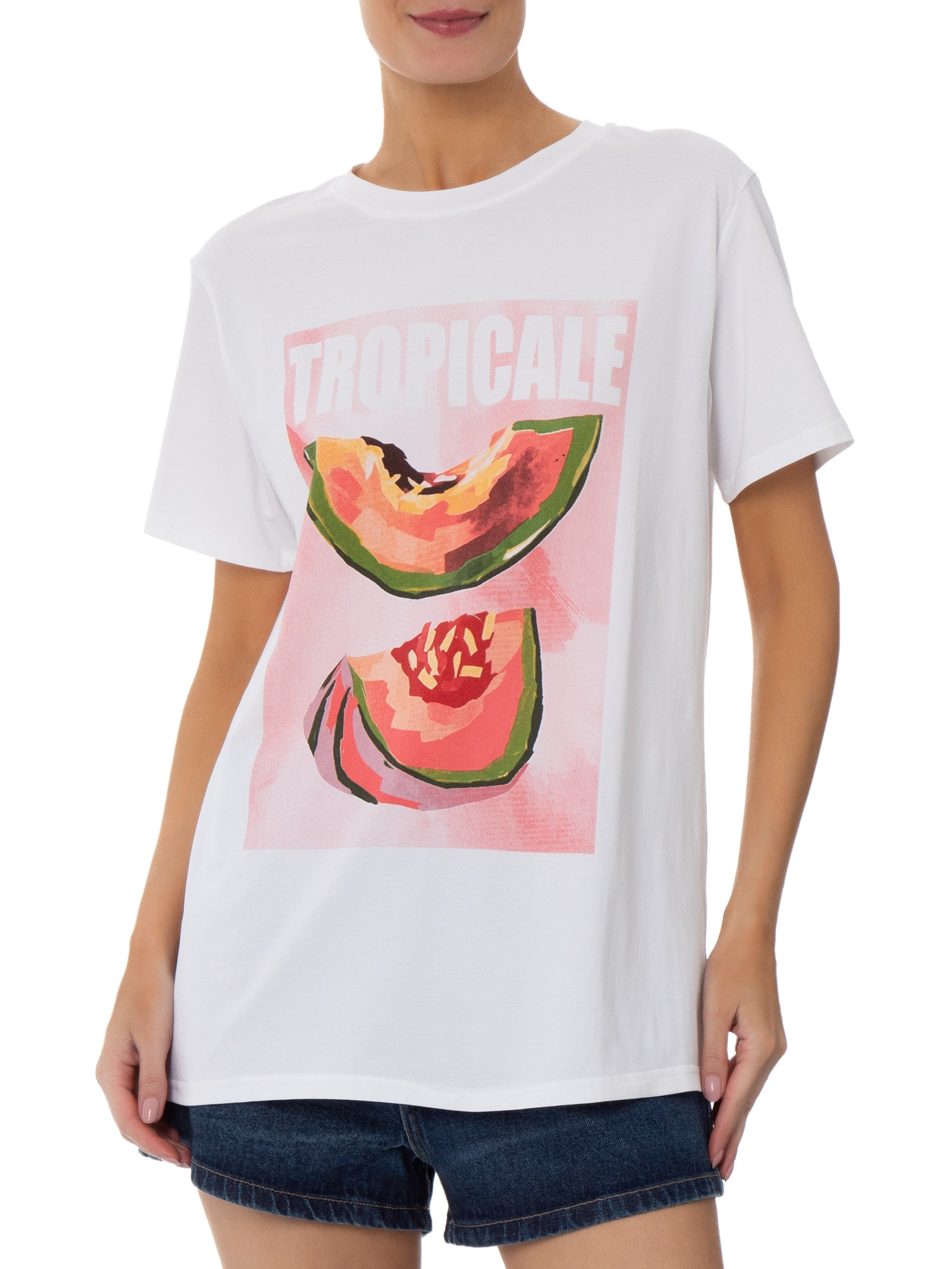 Camiseta Feminina Estampa Tropicale Off White Market 33