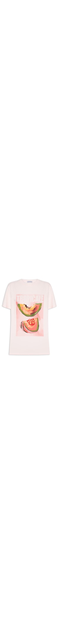 Camiseta Feminina Estampa Tropicale - Rosa