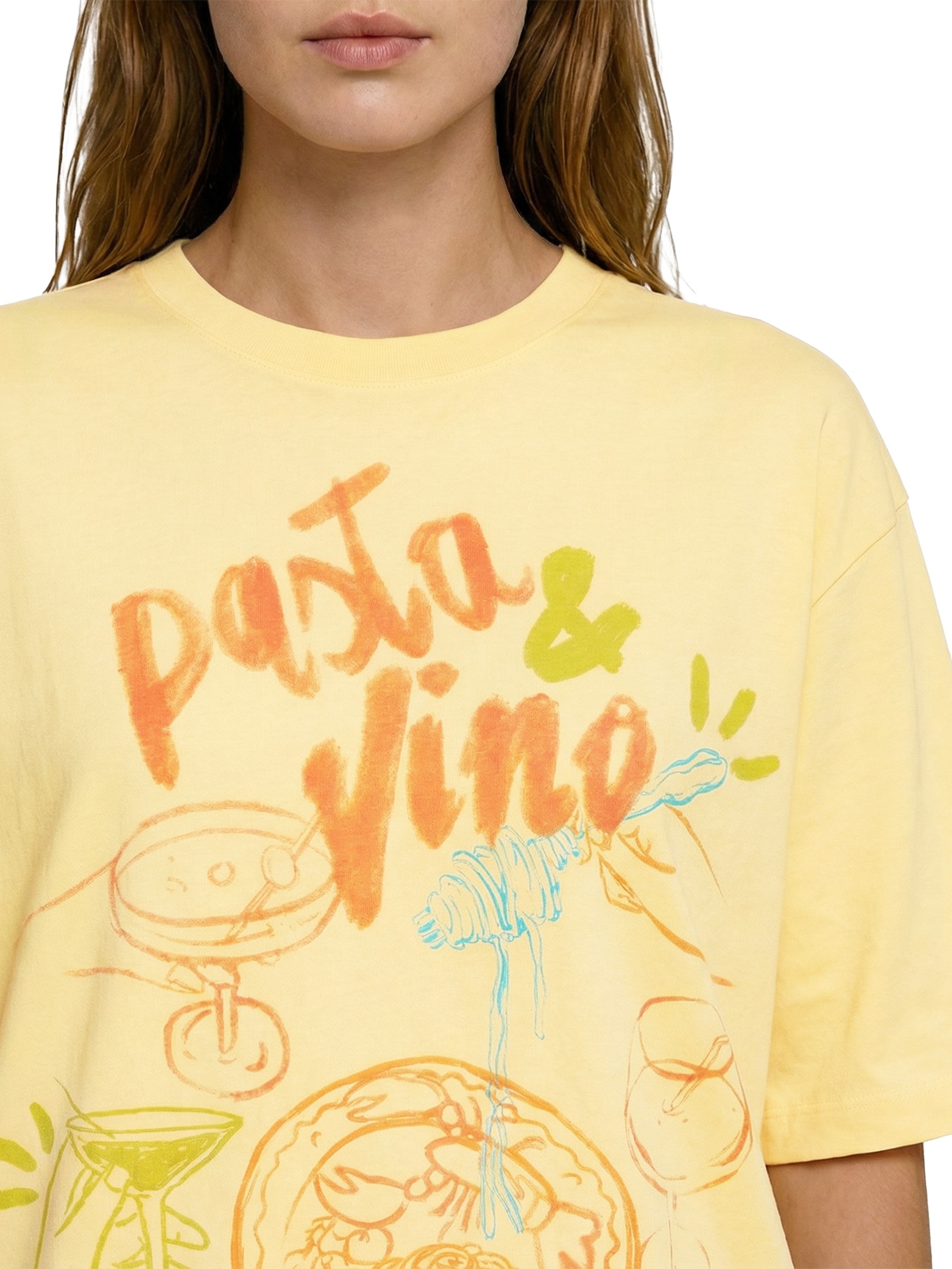 Camiseta Feminina Estampada Amarelo Colcci