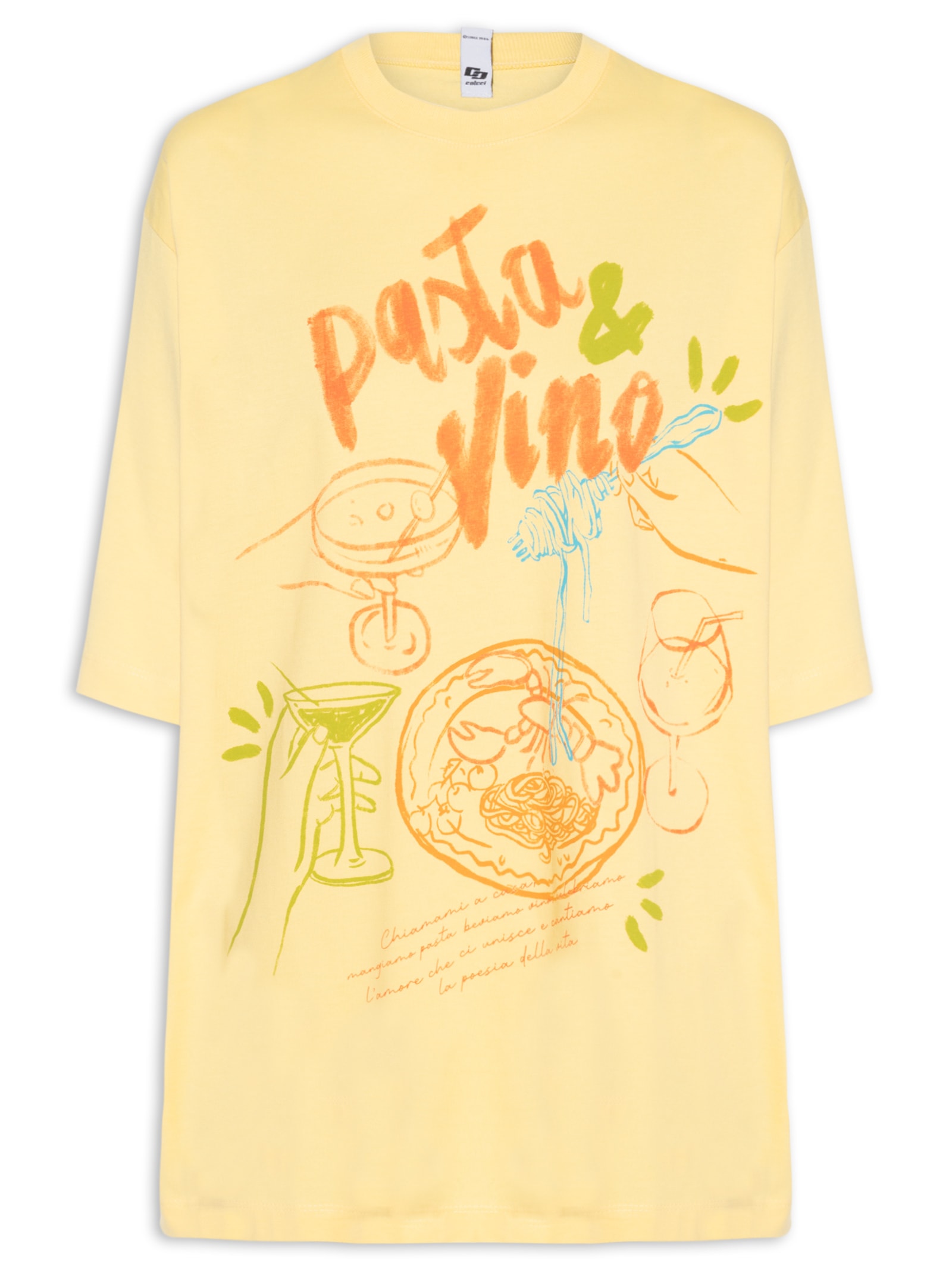 Camiseta Feminina Estampada Amarelo Colcci