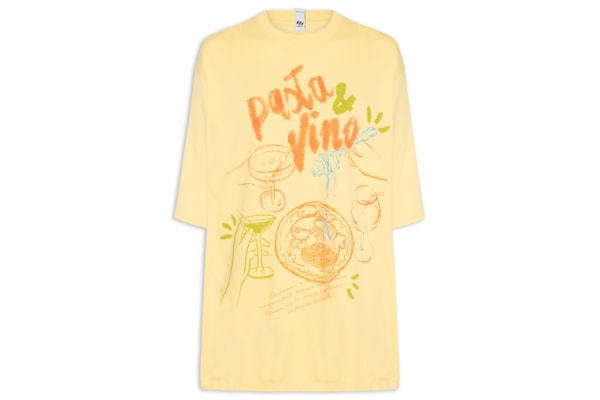 Camiseta Feminina Estampada - Amarelo