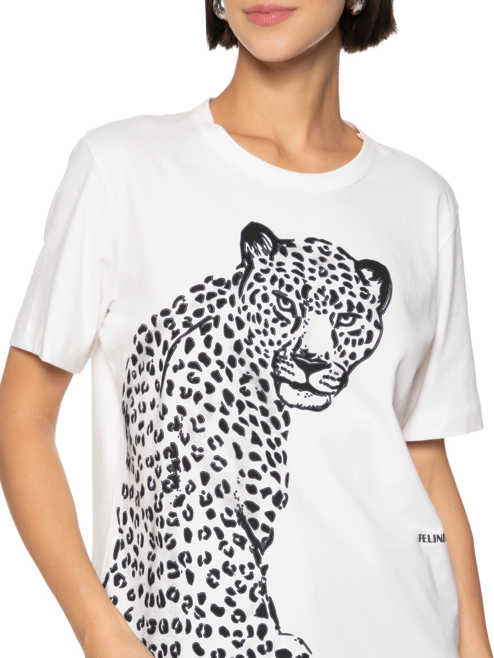 Camiseta Feminina Estampada Branco Colcci