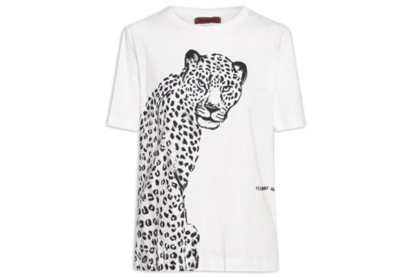 Camiseta Feminina Estampada - Branco