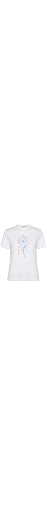 Camiseta Feminina Estampada Flor - Bege