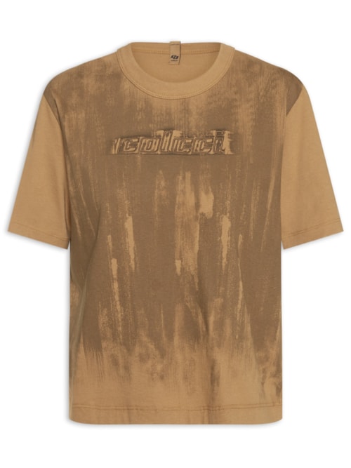 Camiseta Feminina Estampada – Marrom