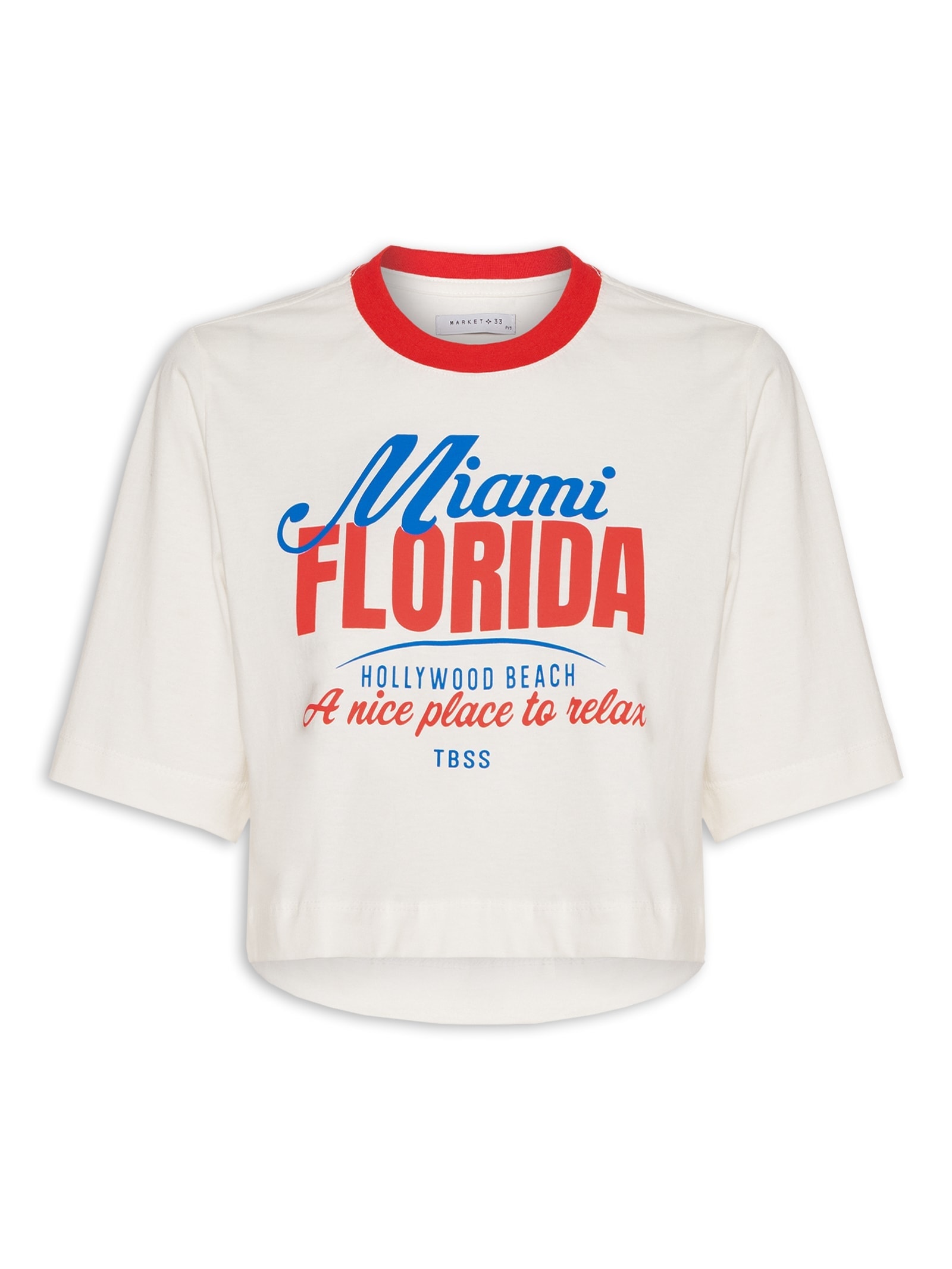 Market 33 Camiseta Feminina Estampada Off White