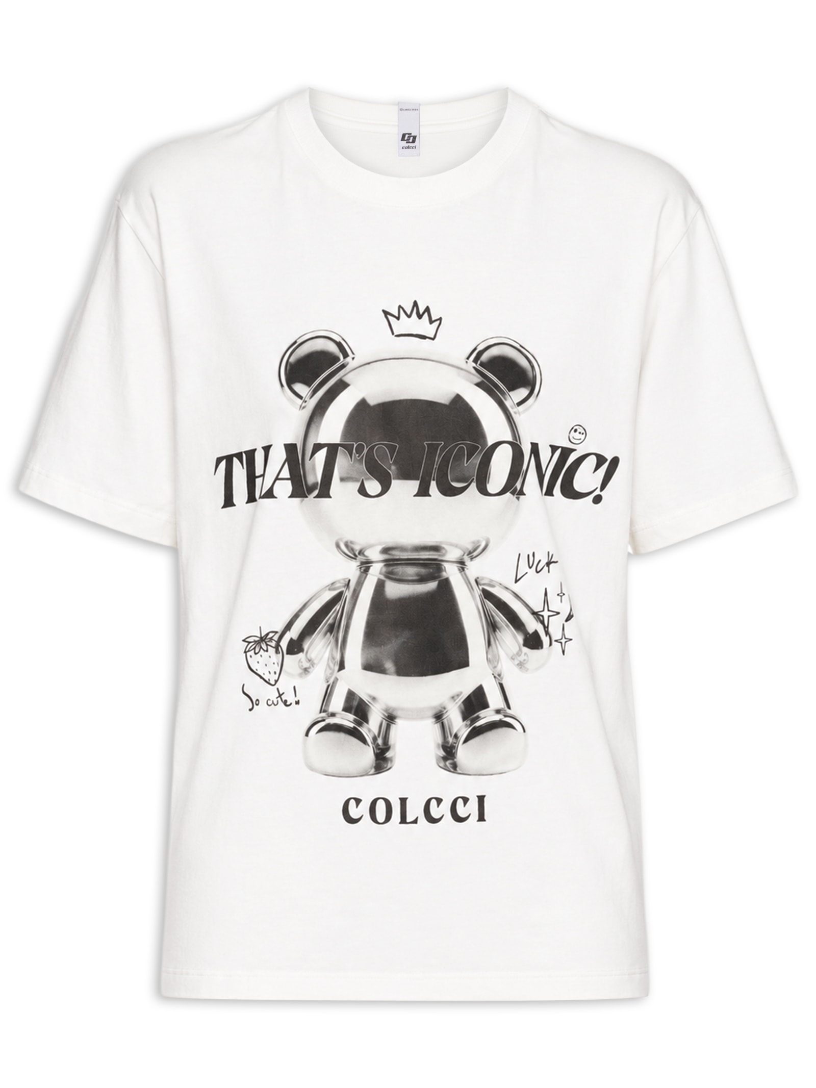 Camiseta Feminina Estampada Off White Colcci