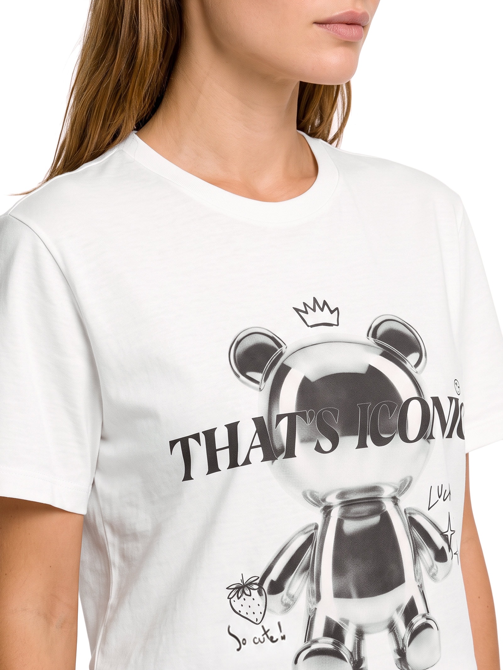 Camiseta Feminina Estampada Off White Colcci