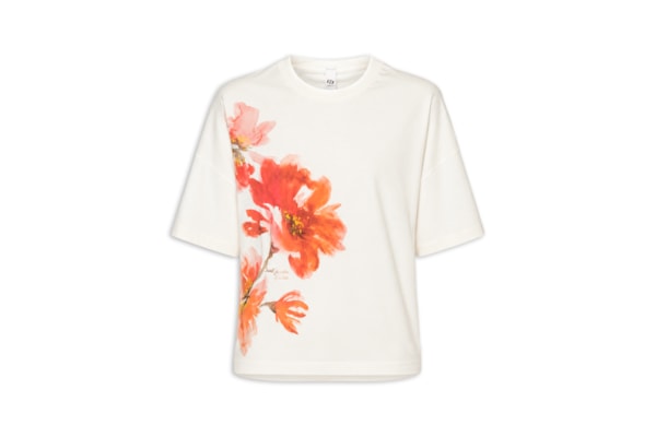 Camiseta Feminina Estampada - Off White