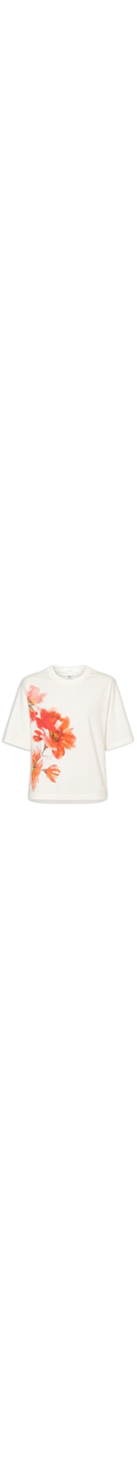 Camiseta Feminina Estampada - Off White