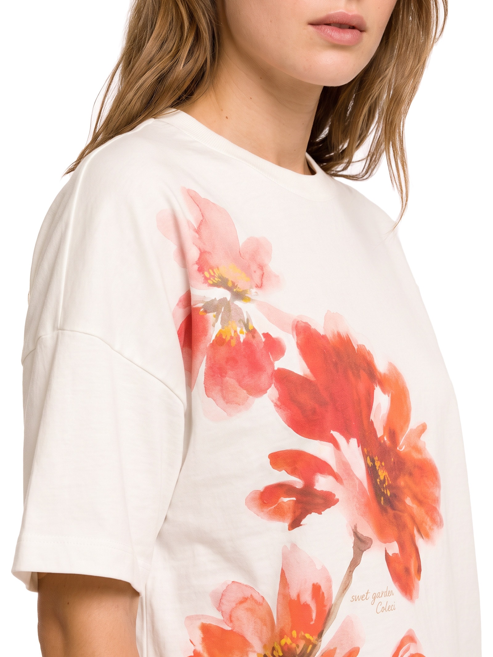 Camiseta Feminina Estampada Off White Colcci