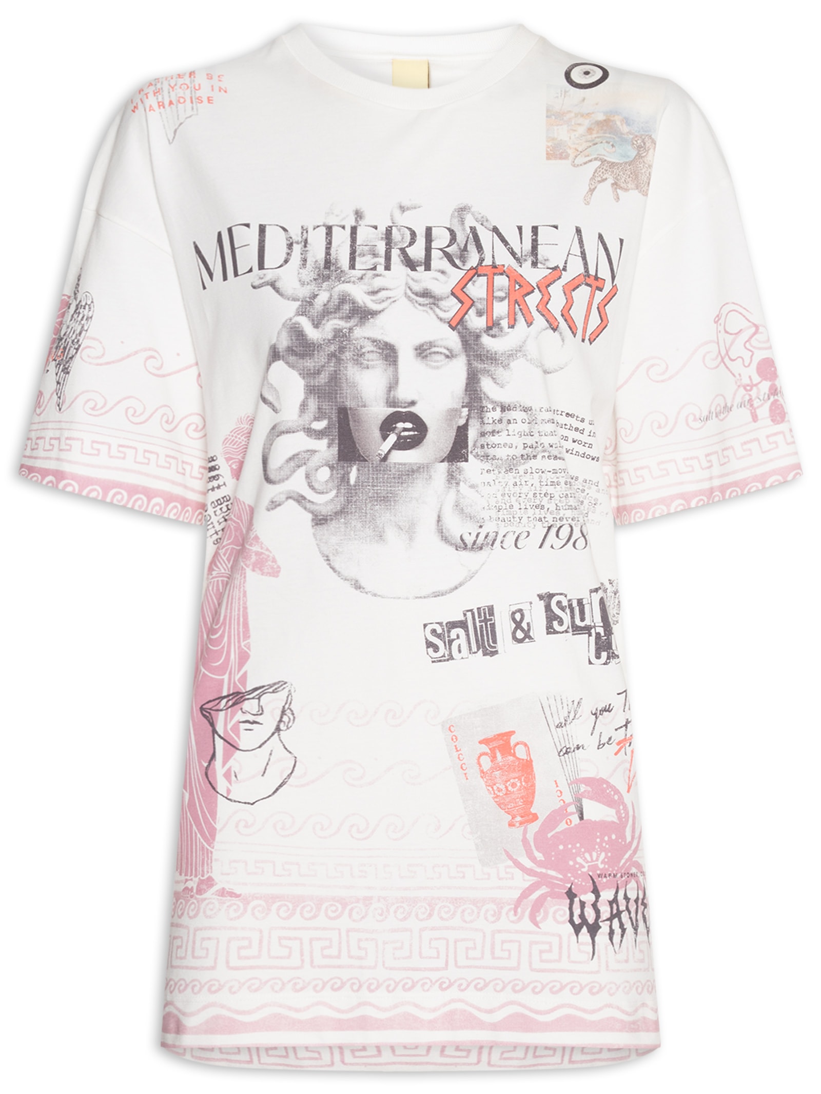 Camiseta Feminina Estampada Off White Colcci