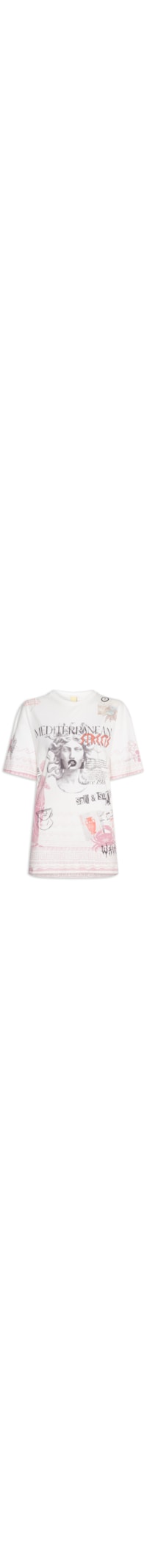 Camiseta Feminina Estampada - Off White