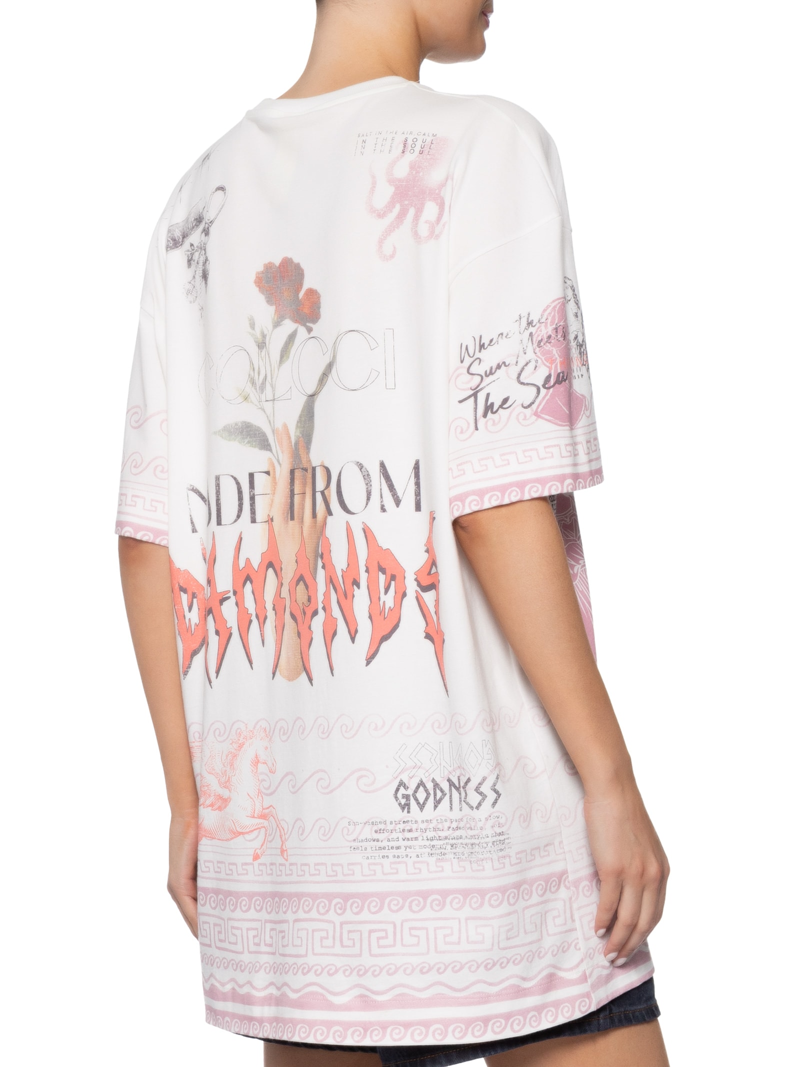 Camiseta Feminina Estampada Off White Colcci