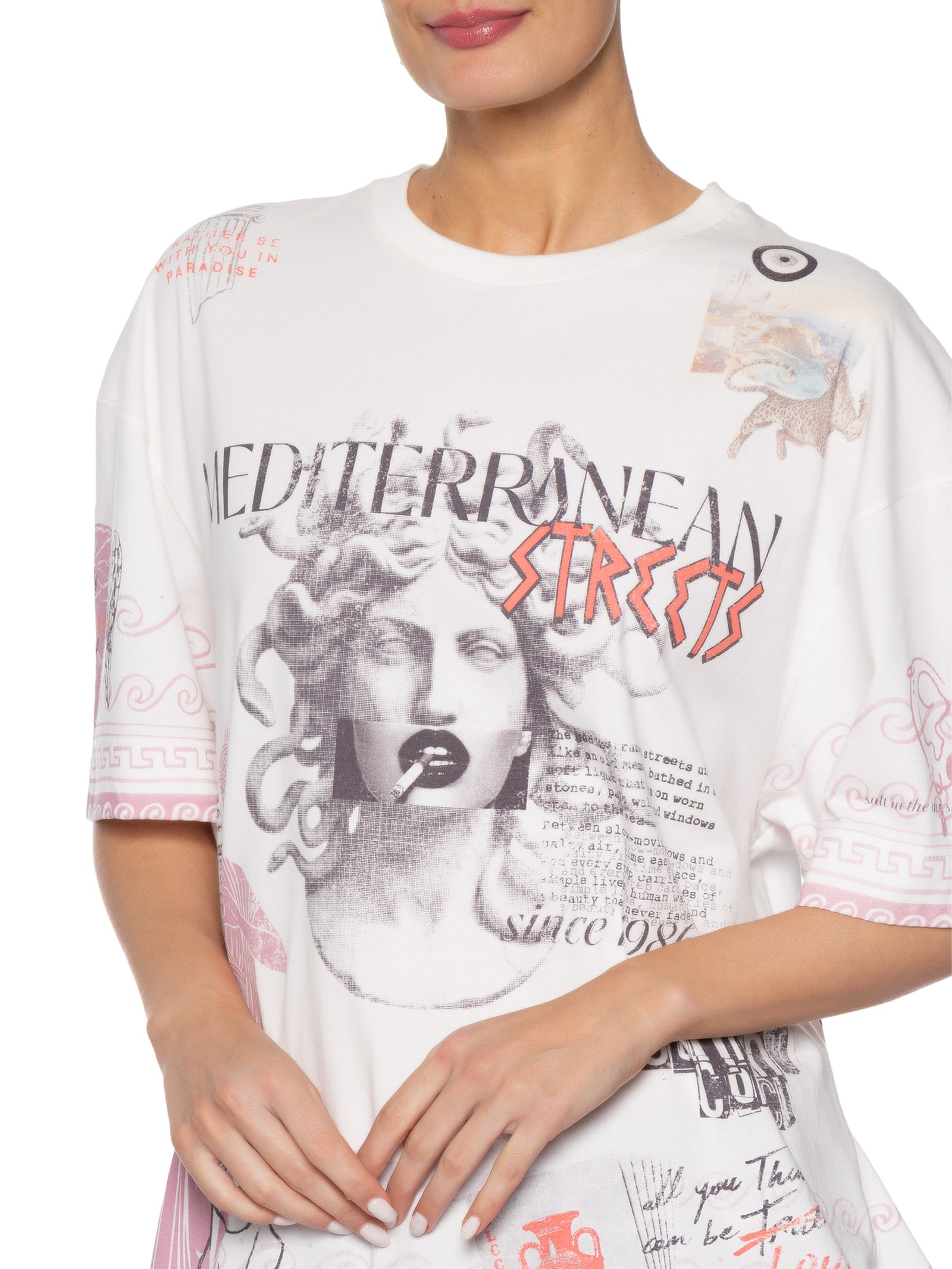 Camiseta Feminina Estampada Off White Colcci