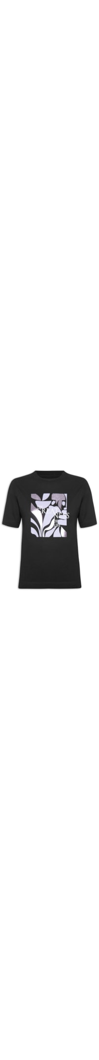 Camiseta Feminina Estampada - Preto