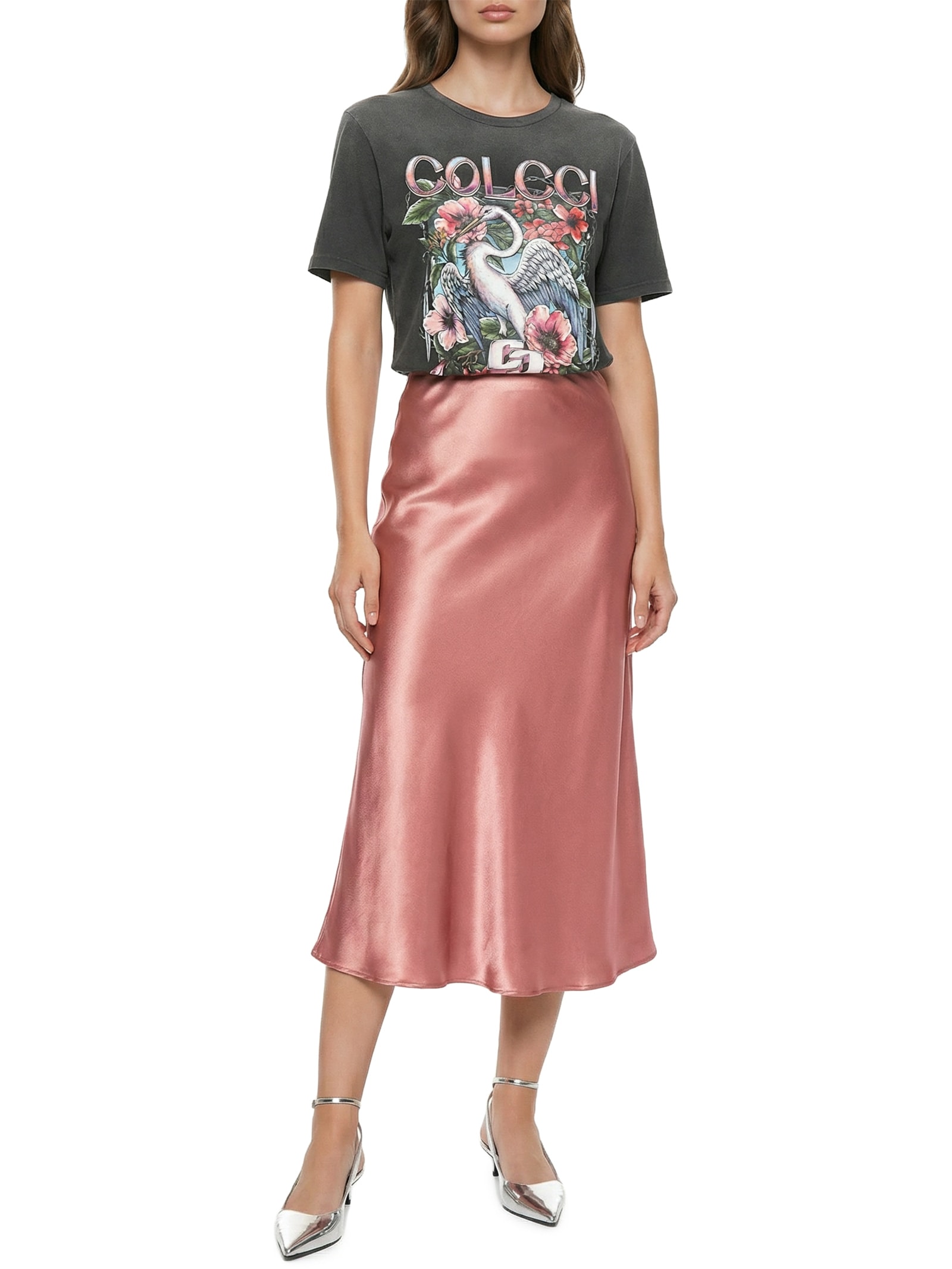 Camiseta Feminina Estampada Preto Colcci