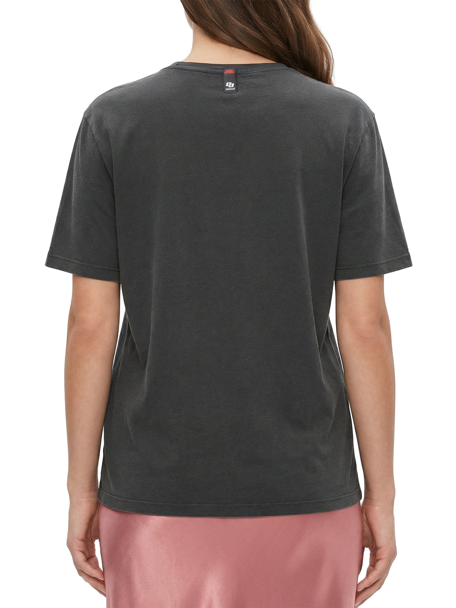 Camiseta Feminina Estampada Preto Colcci