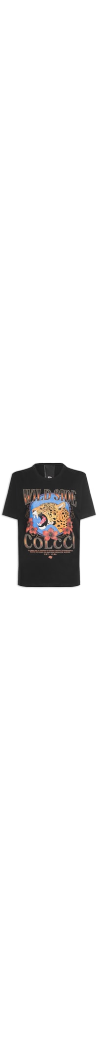 Camiseta Feminina Estampada - Preto