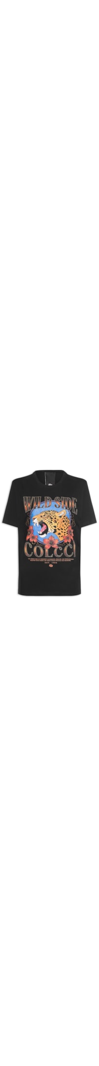 Camiseta Feminina Estampada - Preto