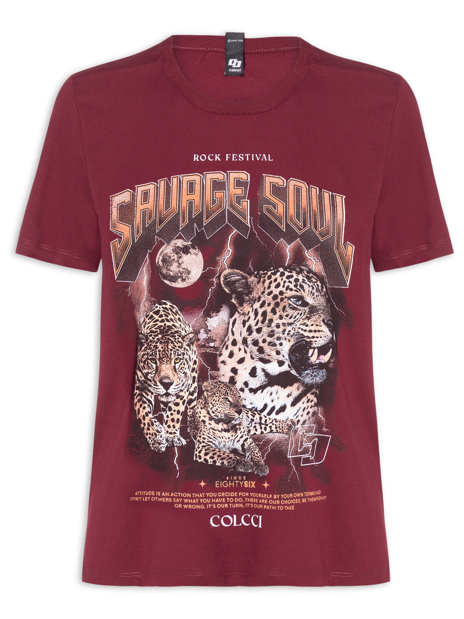 Camiseta Feminina Estampada Vermelho Colcci