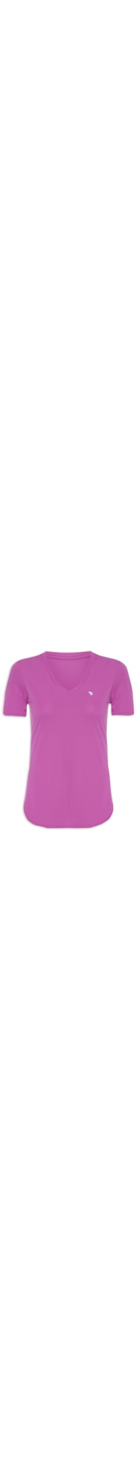 Camiseta Feminina Eterna Gola V Alongada - Rosa