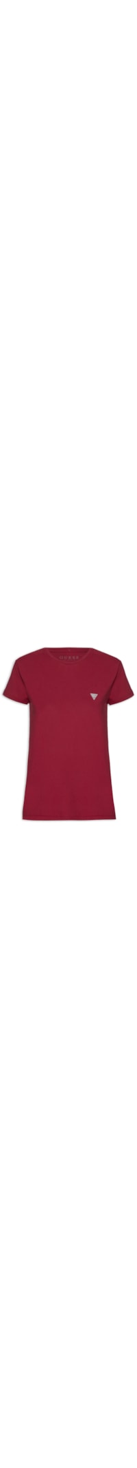 Camiseta Feminina Etiqueta Triângulo - Vermelho