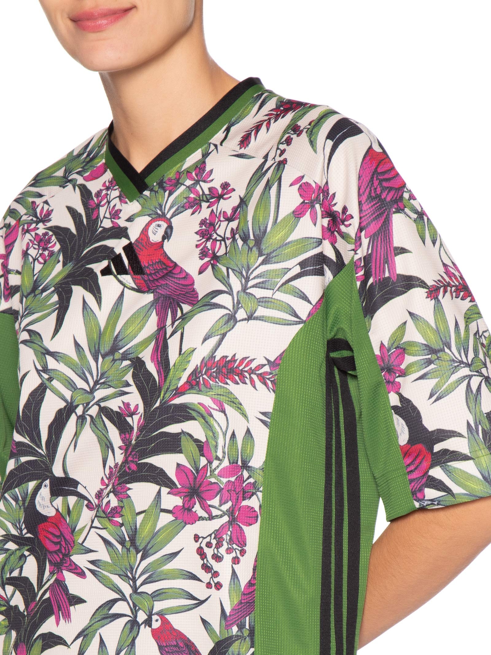 Camiseta Feminina Farm Prm Verde Adidas + Farm