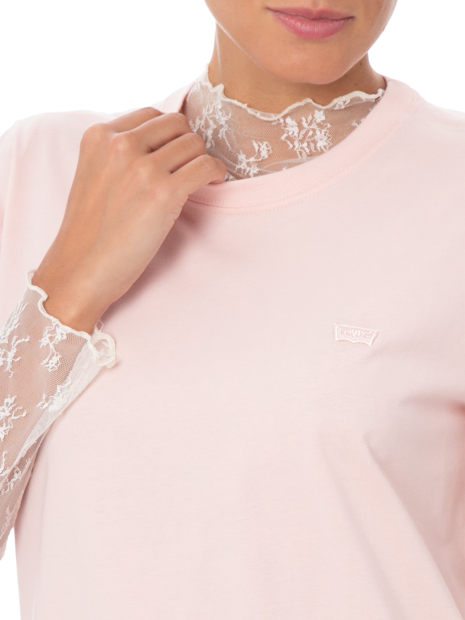 Camiseta Feminina Favorite Cotton Tee – Rosa Levi's