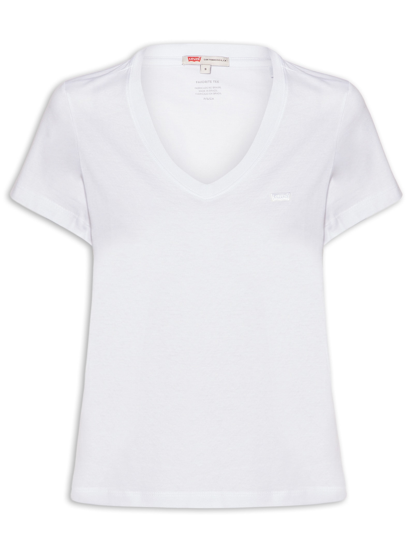Camiseta Feminina Favorite V-Neck  Branco Levi's