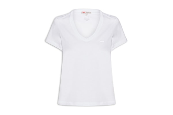 Camiseta Feminina Favorite V-Neck  - Branco