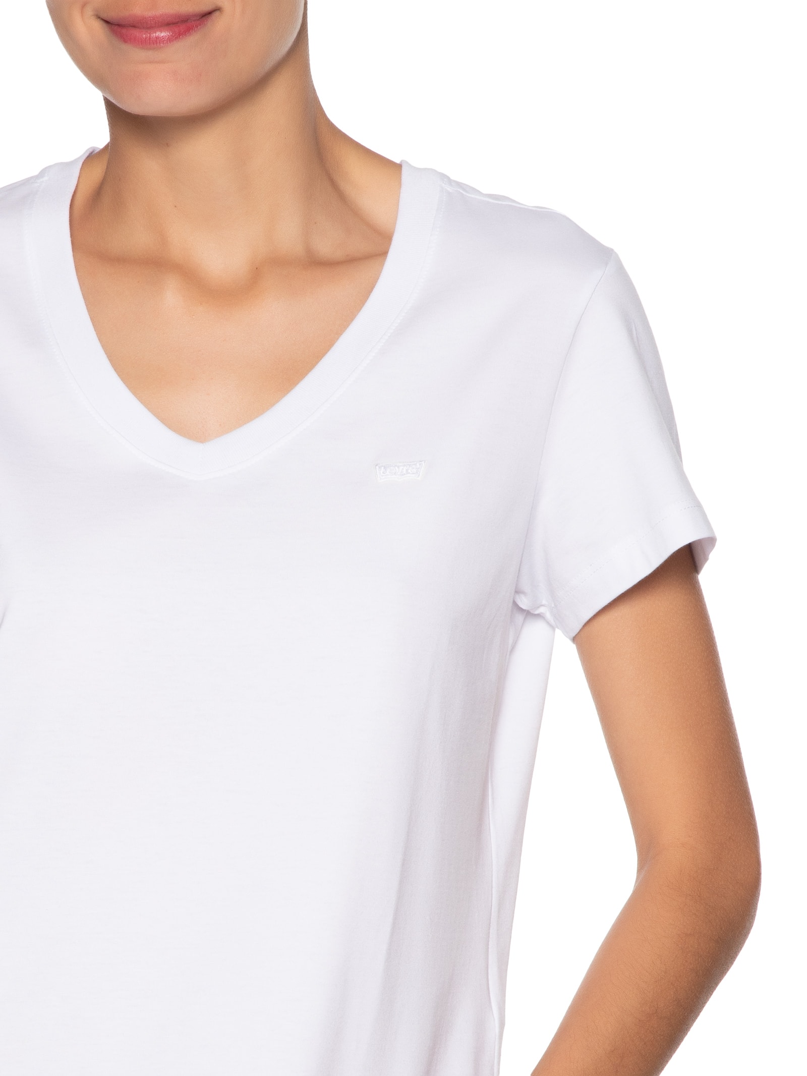 Camiseta Feminina Favorite V-Neck  Branco Levi's
