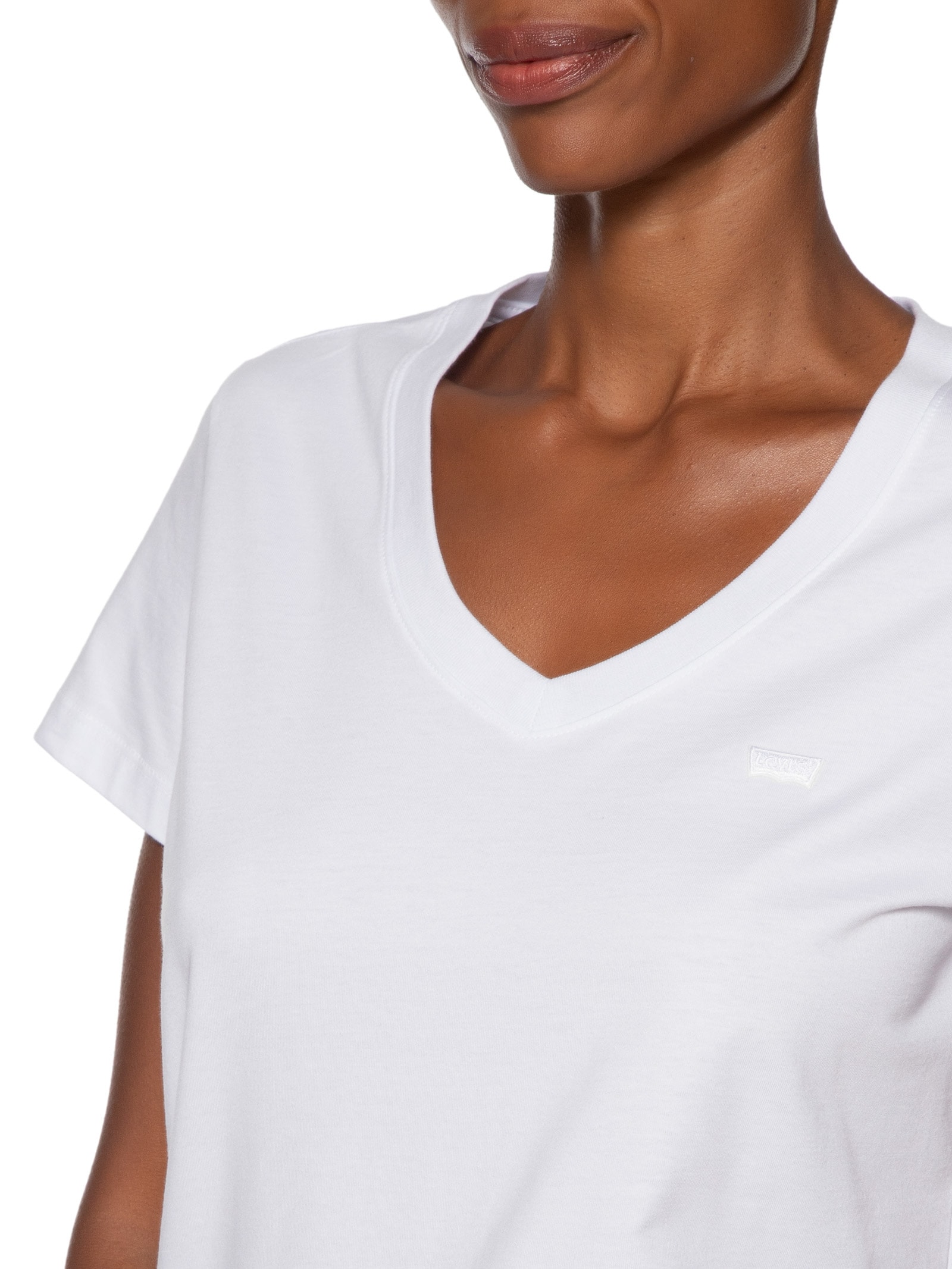 Camiseta Feminina Favorite V-Neck  Branco Levi's