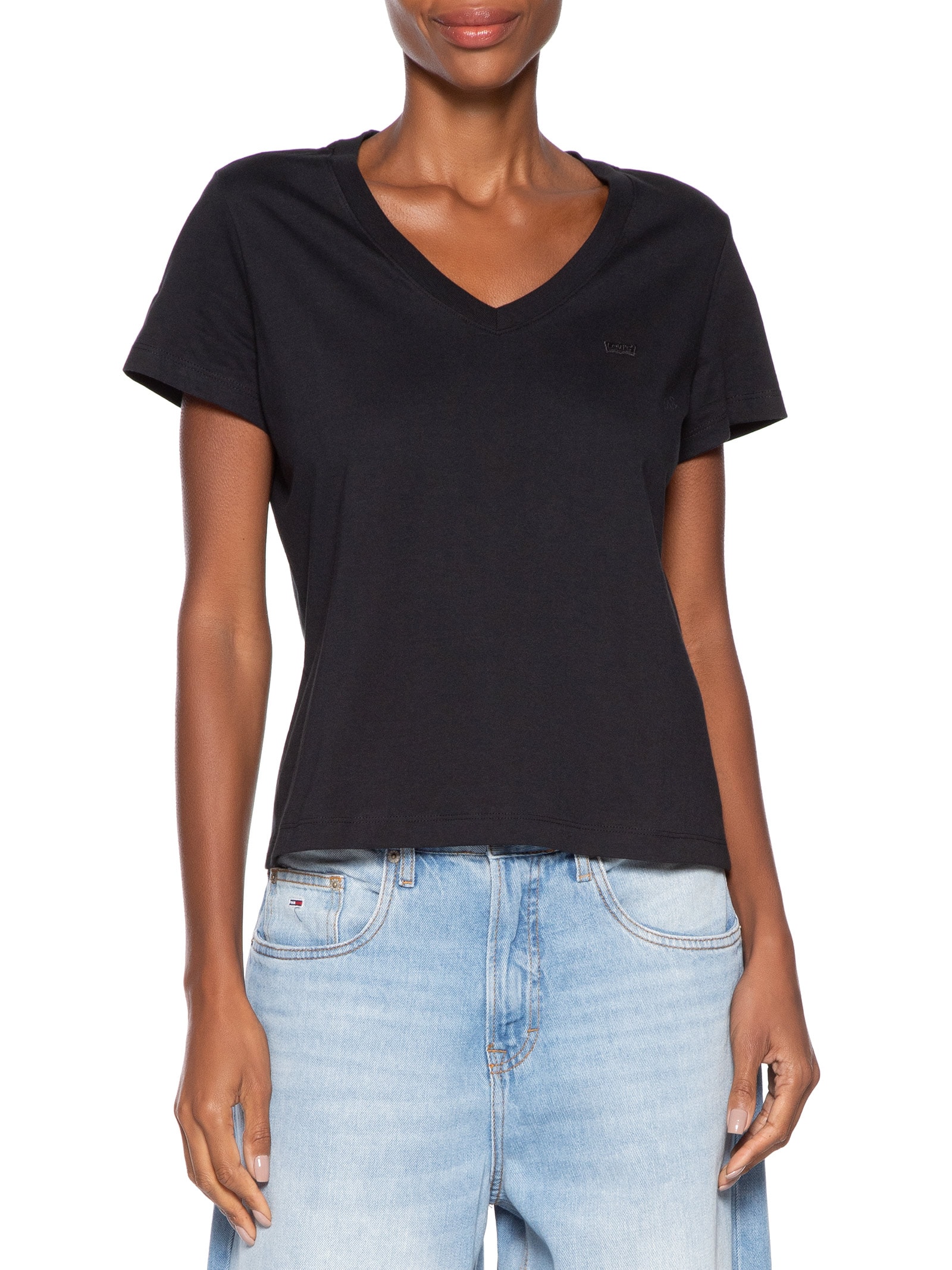 Camiseta Feminina Favorite V-Neck Preto Levi's