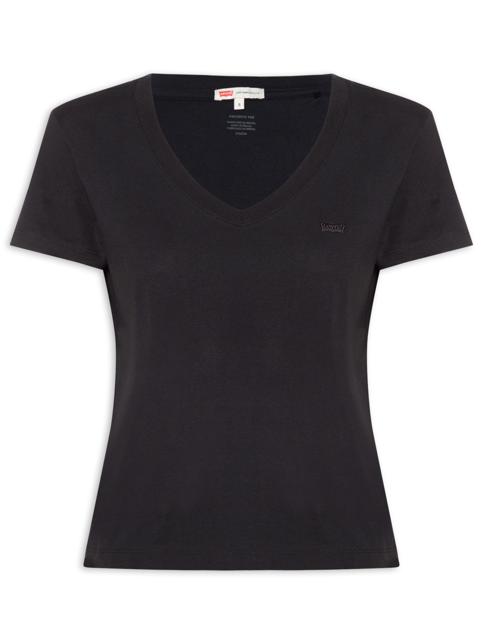 Camiseta Feminina Favorite V-Neck Preto Levi's