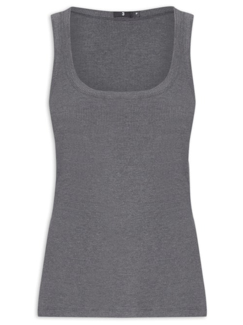 Camiseta Feminina Fenda – Cinza